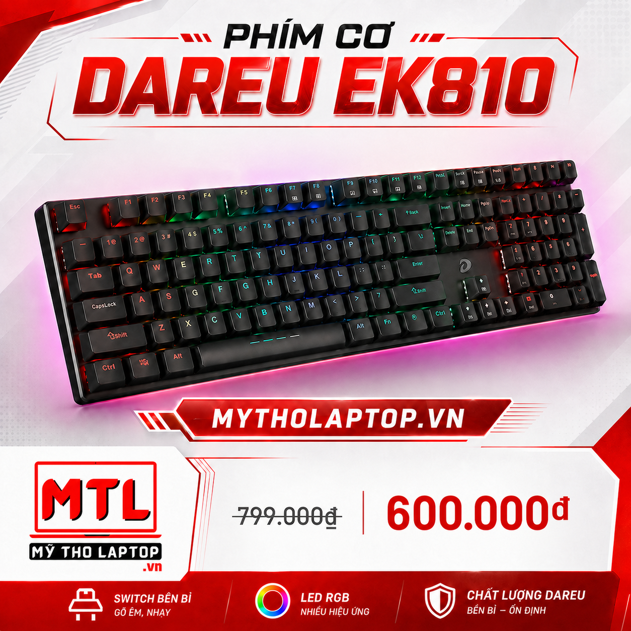 Bàn phím cơ DareU EK810