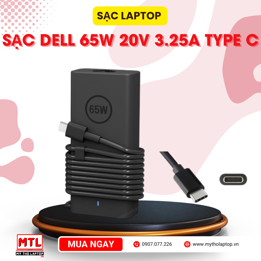 Sạc Dell 65W 20V 3.25A Type C