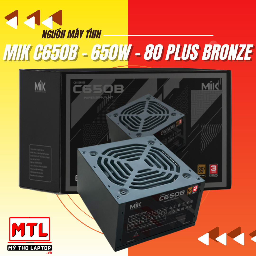 Nguồn máy tính MIK C650B - 650W - 80 Plus Bronze