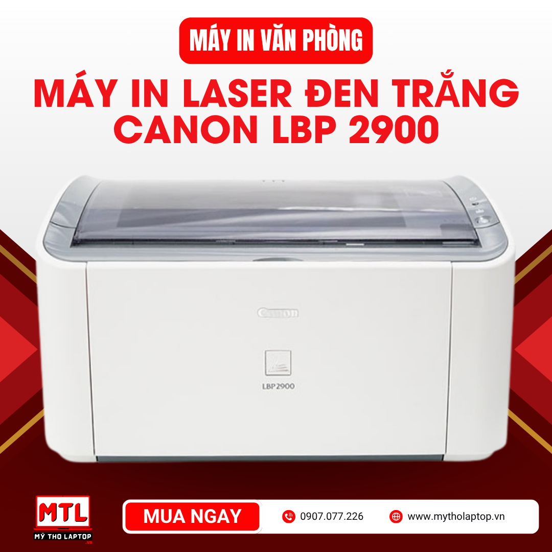 [LikeNew 95%] Máy in Laser đen trắng Canon LBP 2900  (In, A4, A5, USB, Driver)