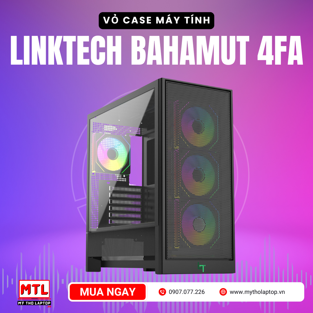 Case Linktech Bahamut 4FA (Kèm 4 Fan ARGB)
