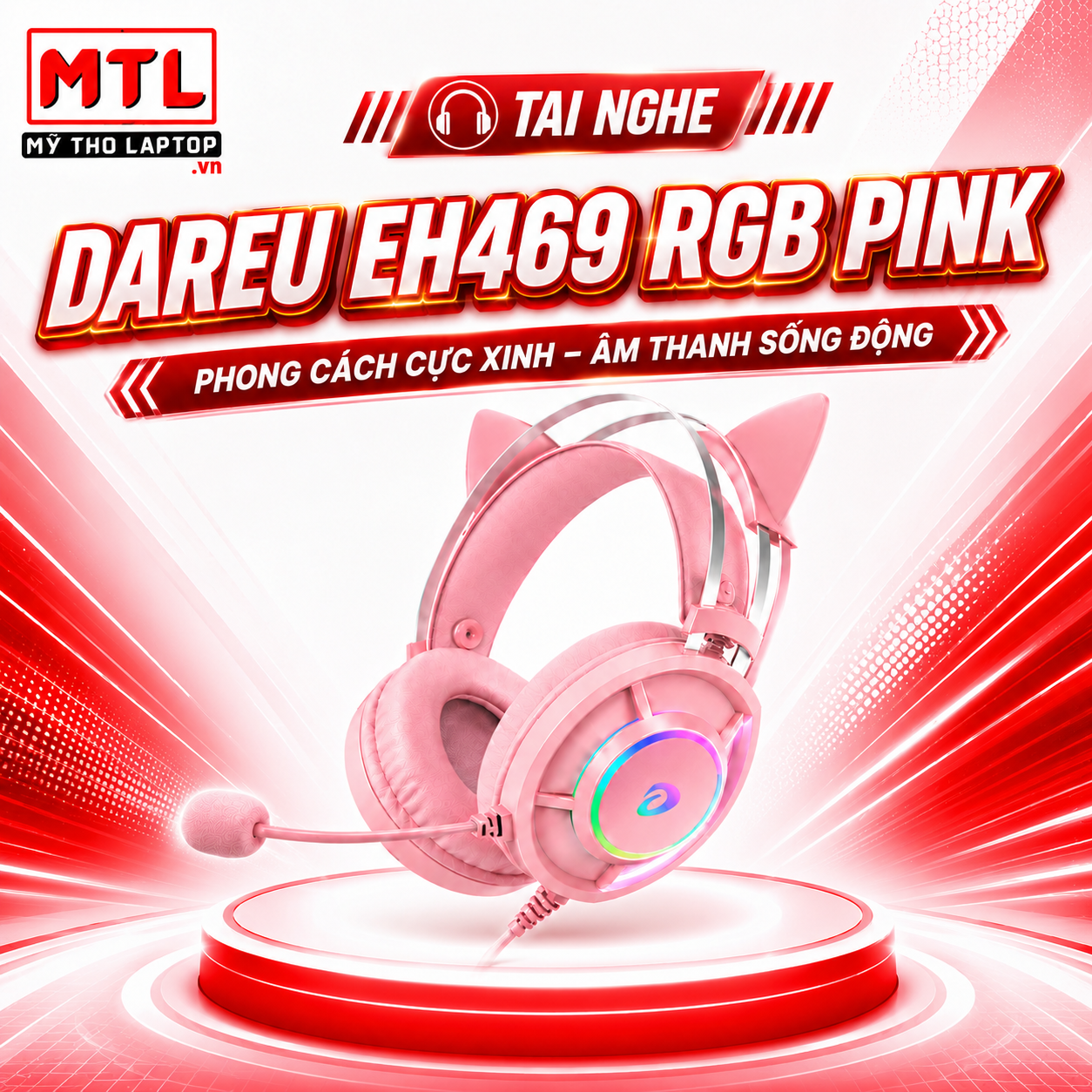 PHONE DAREU EH469 RGB PINK