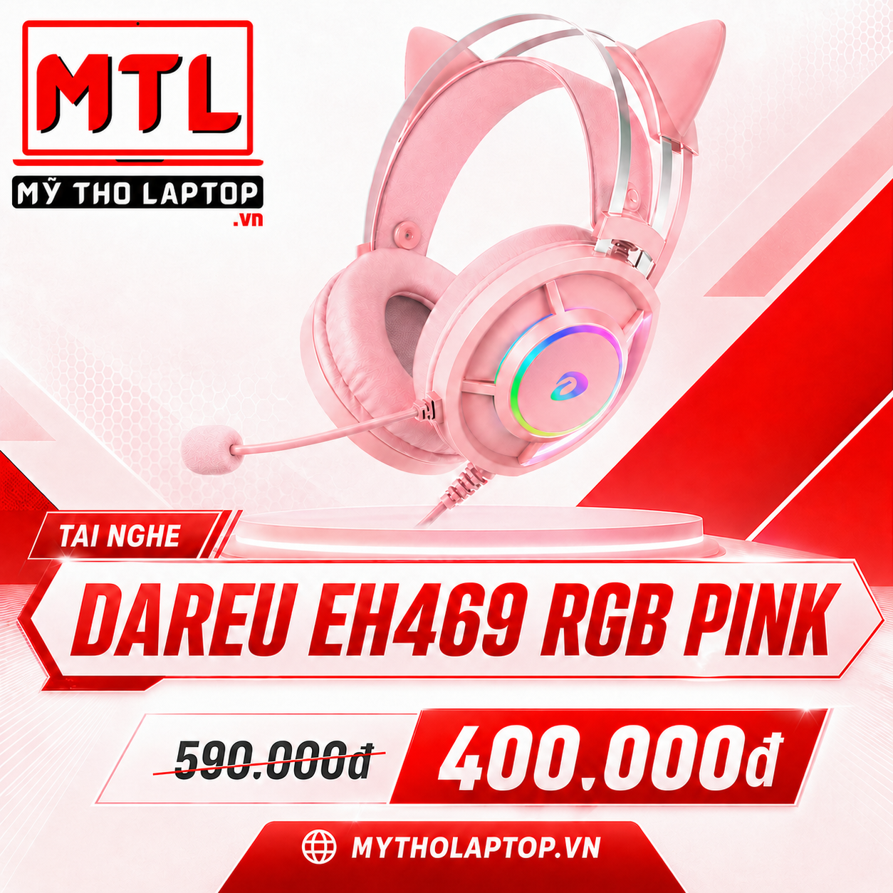 PHONE DAREU EH469 RGB PINK