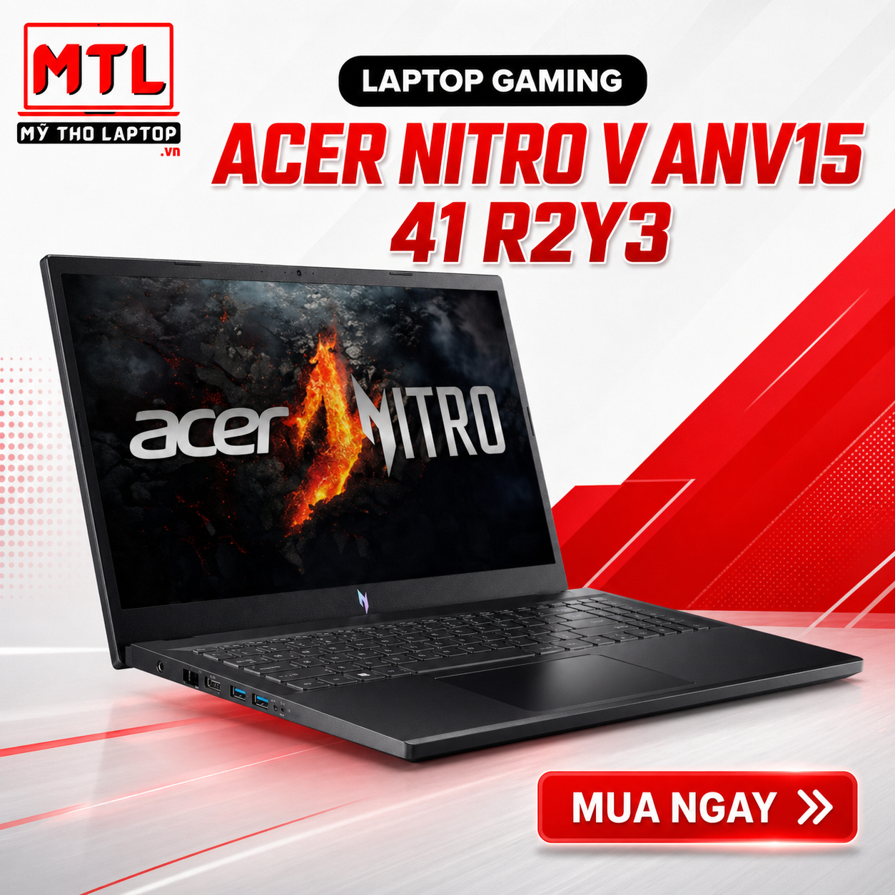 [LikeNew] Acer Nitro V ANV15 41 R2Y3 | AMD Ryzen 5 7535HS | Ram 16Gb | Geforce RTX 4050 | 15.6 inch FHD 144Hz