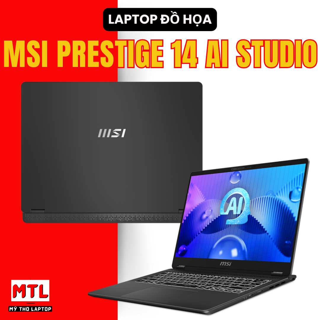 MSI Prestige 14 AI Studio C1UDXG | Ultra 7 155H | Ram 16GB | SSD 1TB PCIE | VGA 6GB RTX 3050 |14.0 FHD+ 144HZ