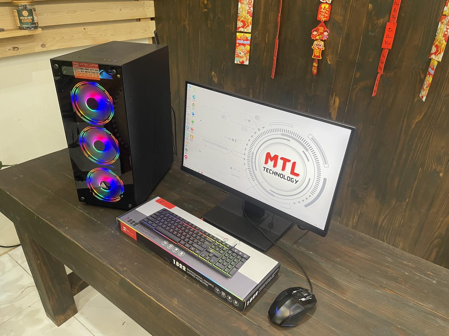 Full bộ Gaming | Intel Core i5 9500F | Ram 16GB | SSD 256GB | Nvidia GTX 1650 4GB | Màn hình HKC 22 inch | Chuột phím