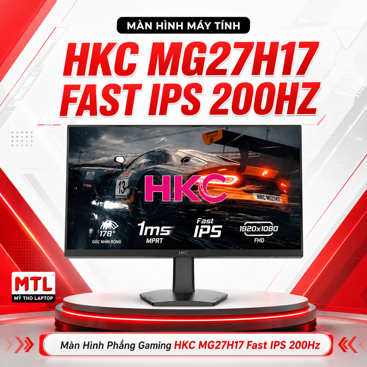 Màn Hình Phẳng Gaming HKC MG27H17 Fast IPS 200Hz