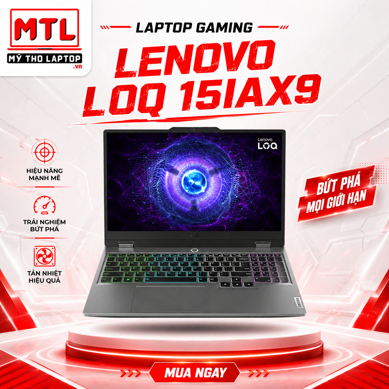 [Like New 95%] Lenovo LOQ 15IAX9 | Core i5 12450HX | Ram 24GB | SSD 512GB | RTX 3050 6GB | 15.6 FHD 144hz