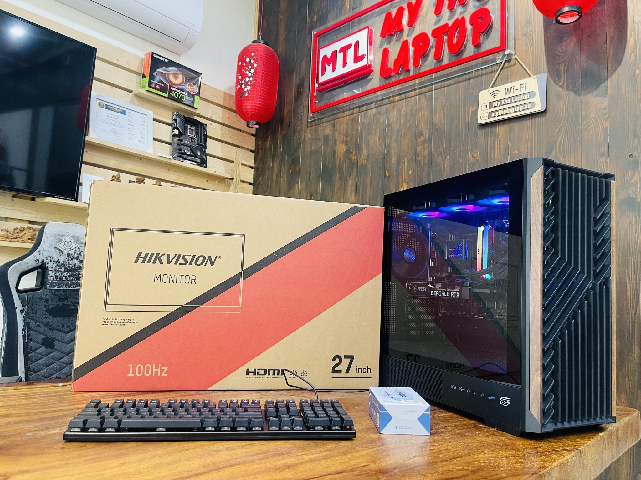 Full bộ MTL PM400 I5 RTX 3060 | i5 14400F | B760 | Ram 16GB | SSD 512GB | RTX 3060 12GB | Power 750W | Tản AIO EINAREX VERTEX 240 | HIKVISION 27 inch | Chuột phím