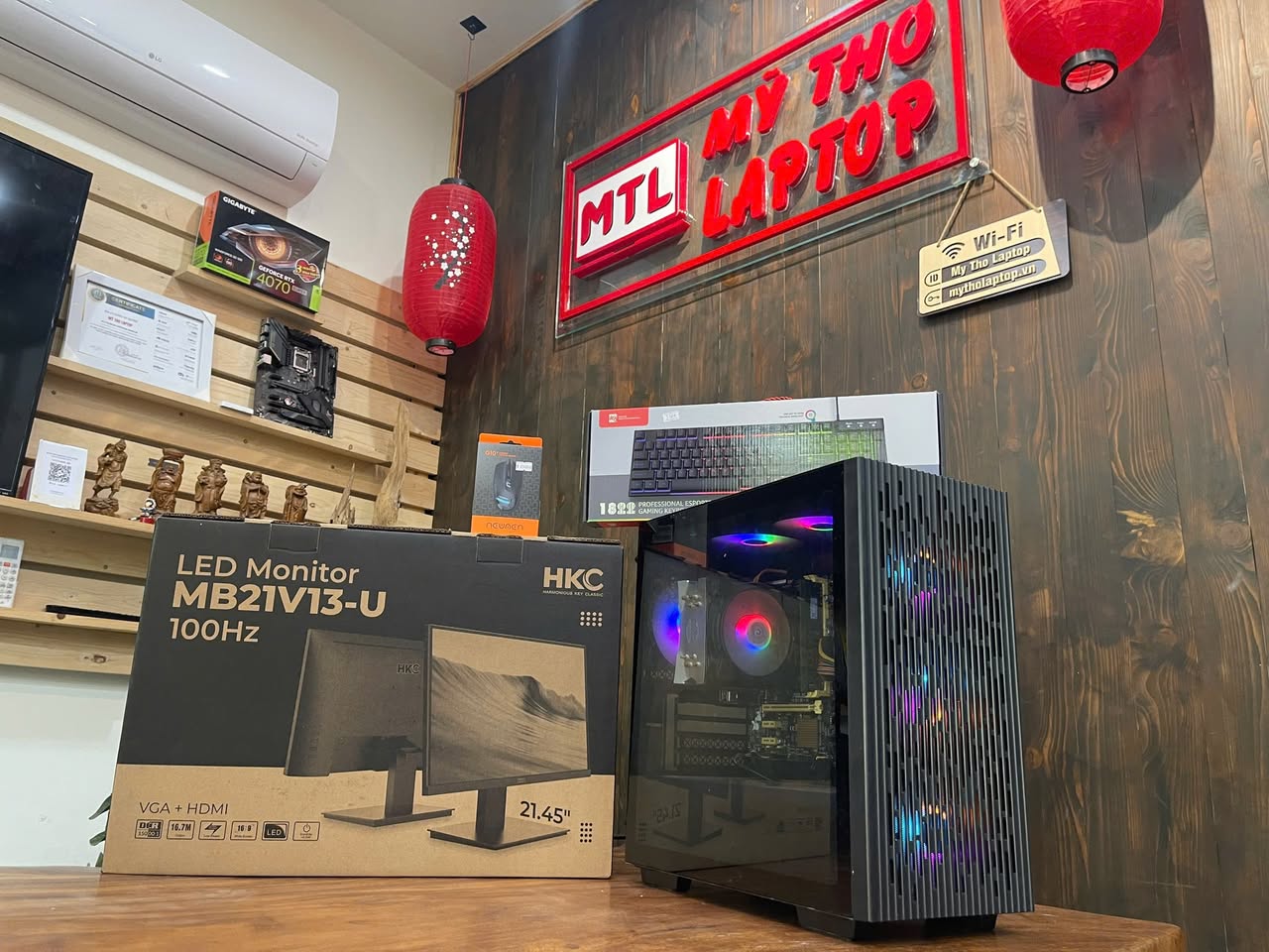 Full bộ Gaming | Intel Core i5 4460 | Ram 16GB | SSD 256GB | Nvidia GTX 1050 2 GB | Màn hình 22 inch | Chuột phím