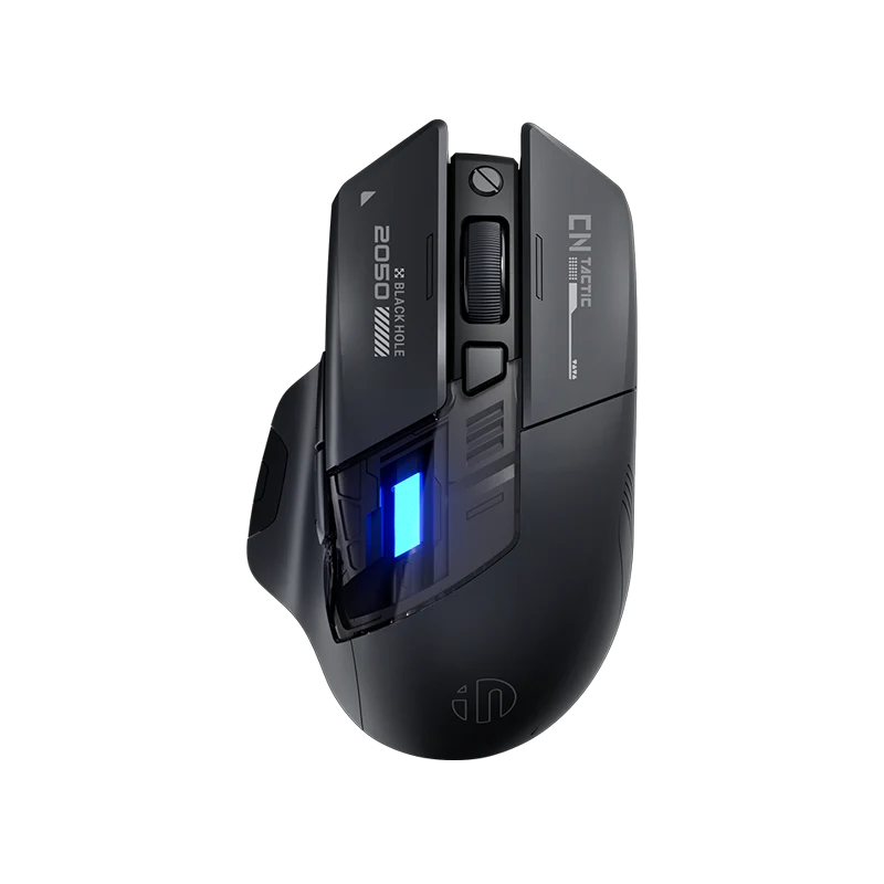 Chuột máy tính Bluetooth + không dây 2.4GHz + có dây INPHIC A9 Explorer V2 đen