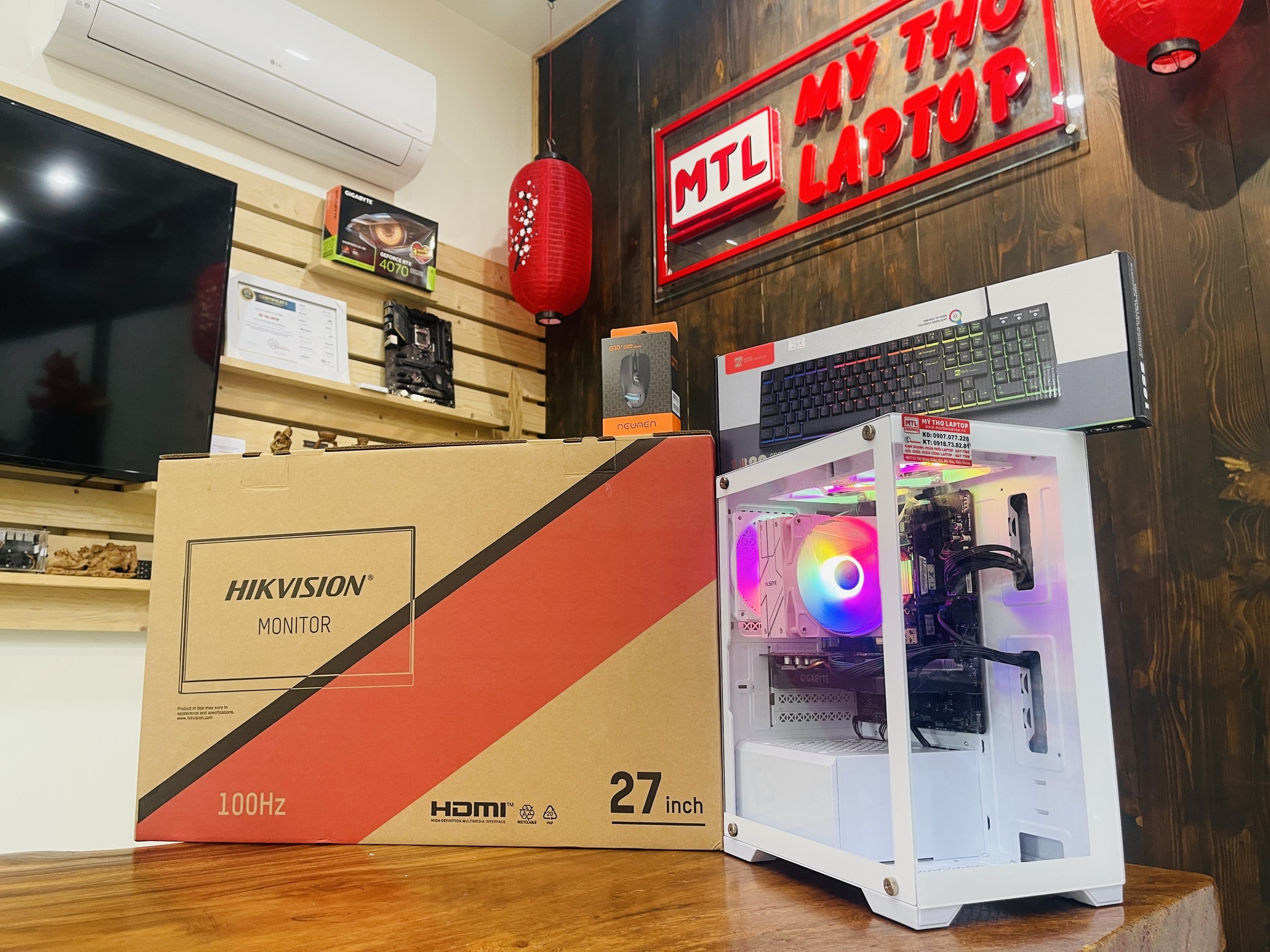 Full bộ Gaming | Intel Core i3 10105 | Ram 16GB | SSD 256GB | HDD 500GB | GTX 2060 6GB | Màn hình 27 inch | Chuột phím