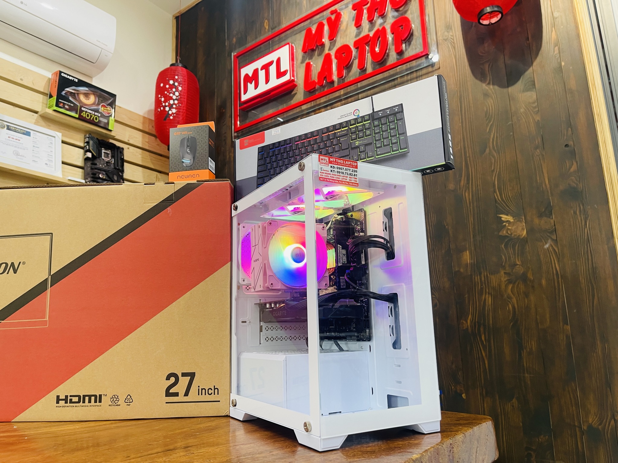 Alternative view of Full bộ Gaming | Intel Core i3 10105 | Ram 16GB | SSD 256GB | HDD 500GB | GTX 2060 6GB | Màn hình 27 inch | Chuột phím