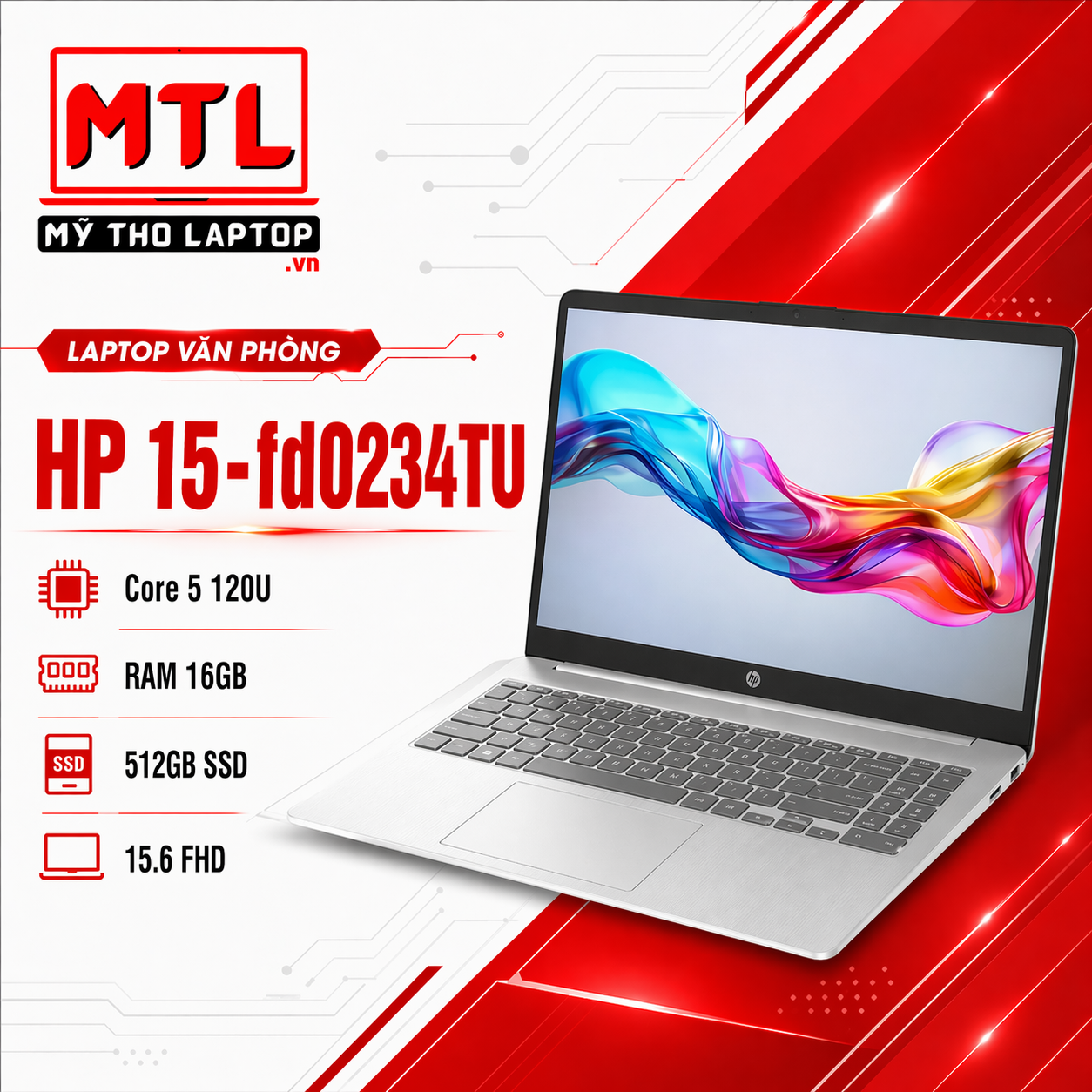 [Likenew] HP 15-fd0234TU | Core 5 120U | RAM 16GB | 512GB SSD | 15.6 FHD