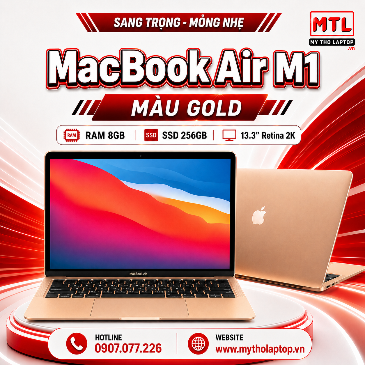 Macbook Air M1 Pink | Ram 8GB | SSD 256GB | 13.3 Restina 2K