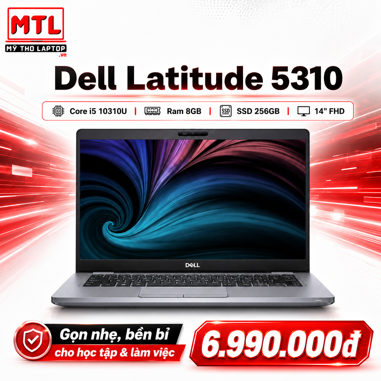 Dell Latitude 5310 | Core i5 10310U | Ram 8GB | SSD 256GB | 14 FHD