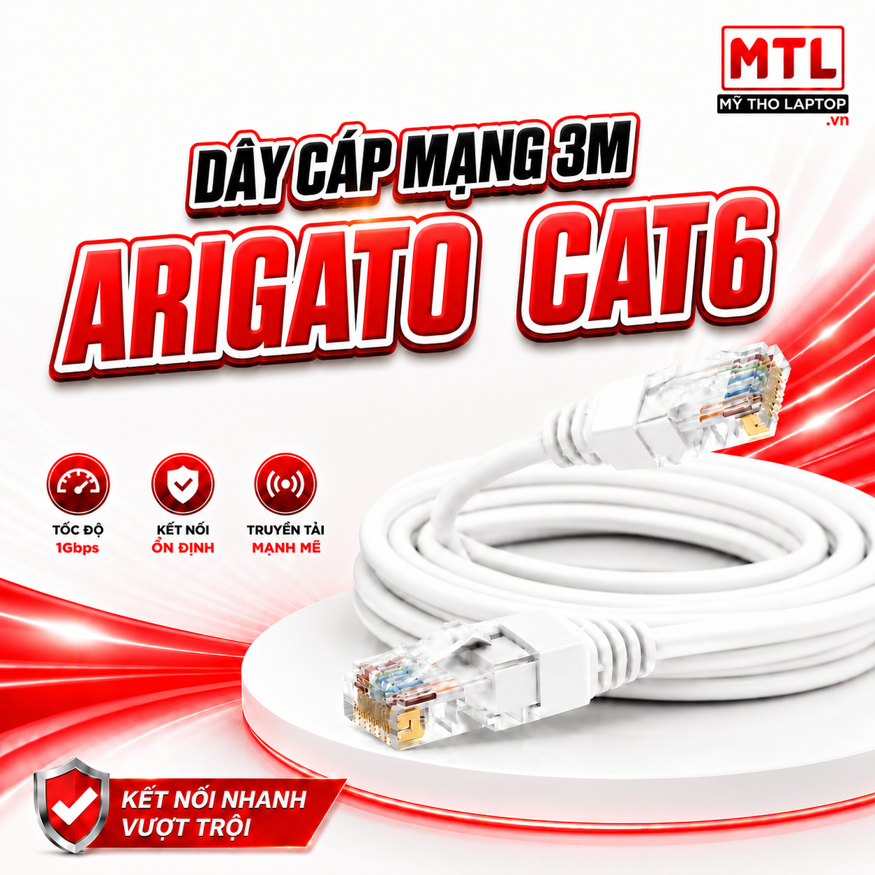 Dây mạng 3m Arigato CAT 6