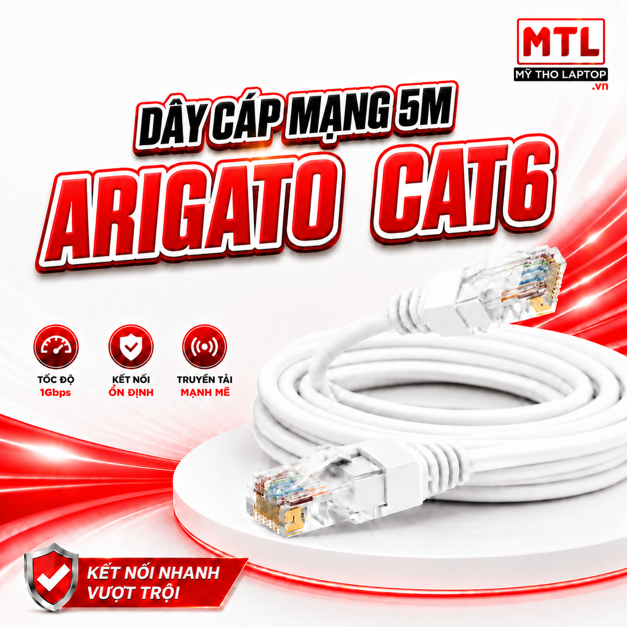 Dây mạng 5m Arigato CAT 6