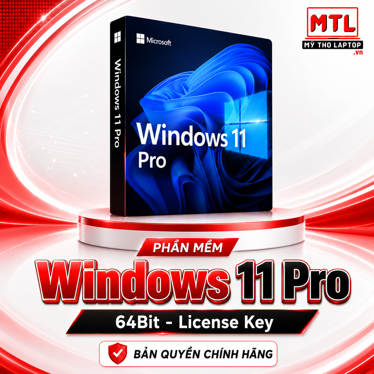 Phần mềm Microsoft Windows Pro 11 64 Bit - License Key