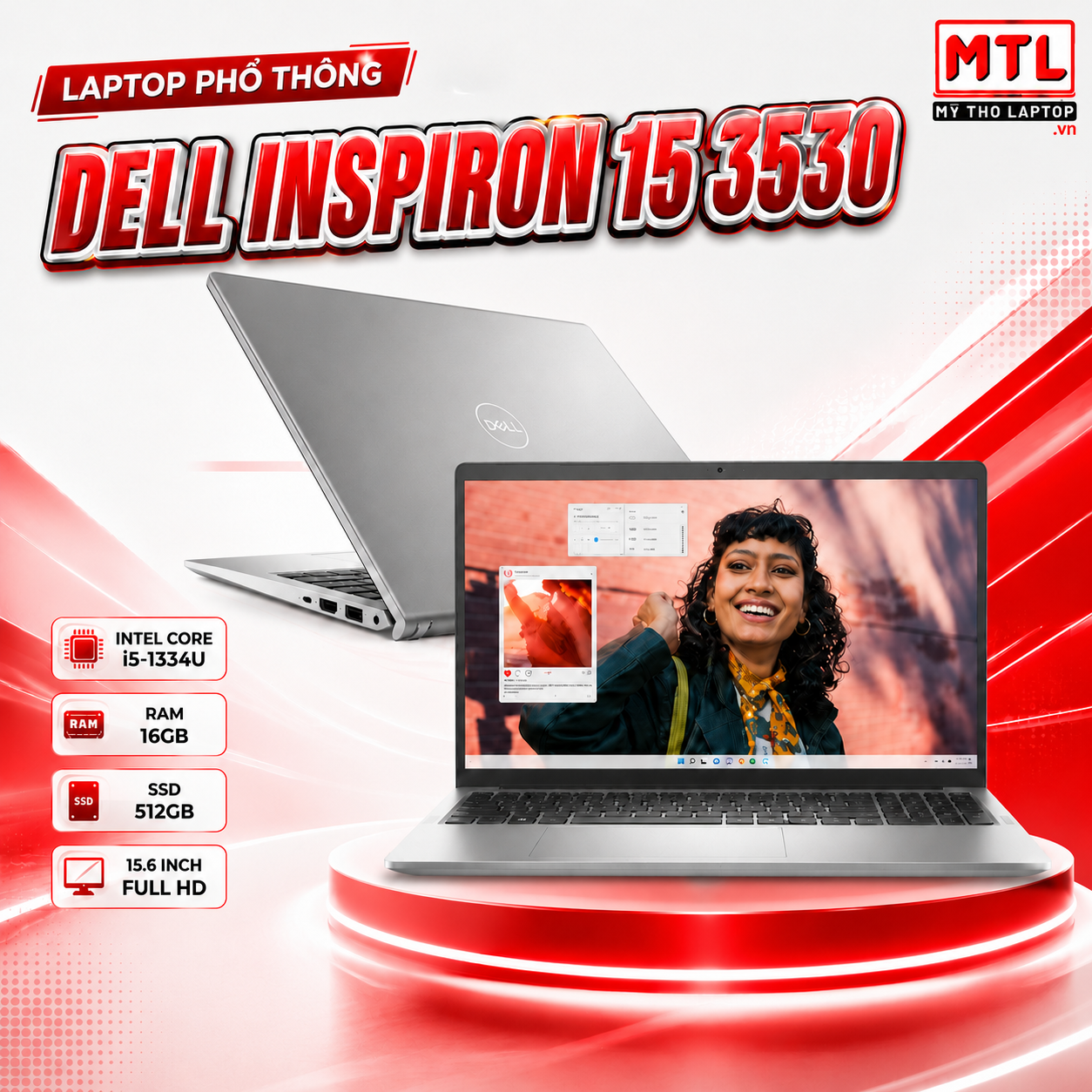 Dell Inspiron 15 3530 | Intel Core i5-1334U | Ram 16GB | SSD 512GB | 15.6 inch Full HD