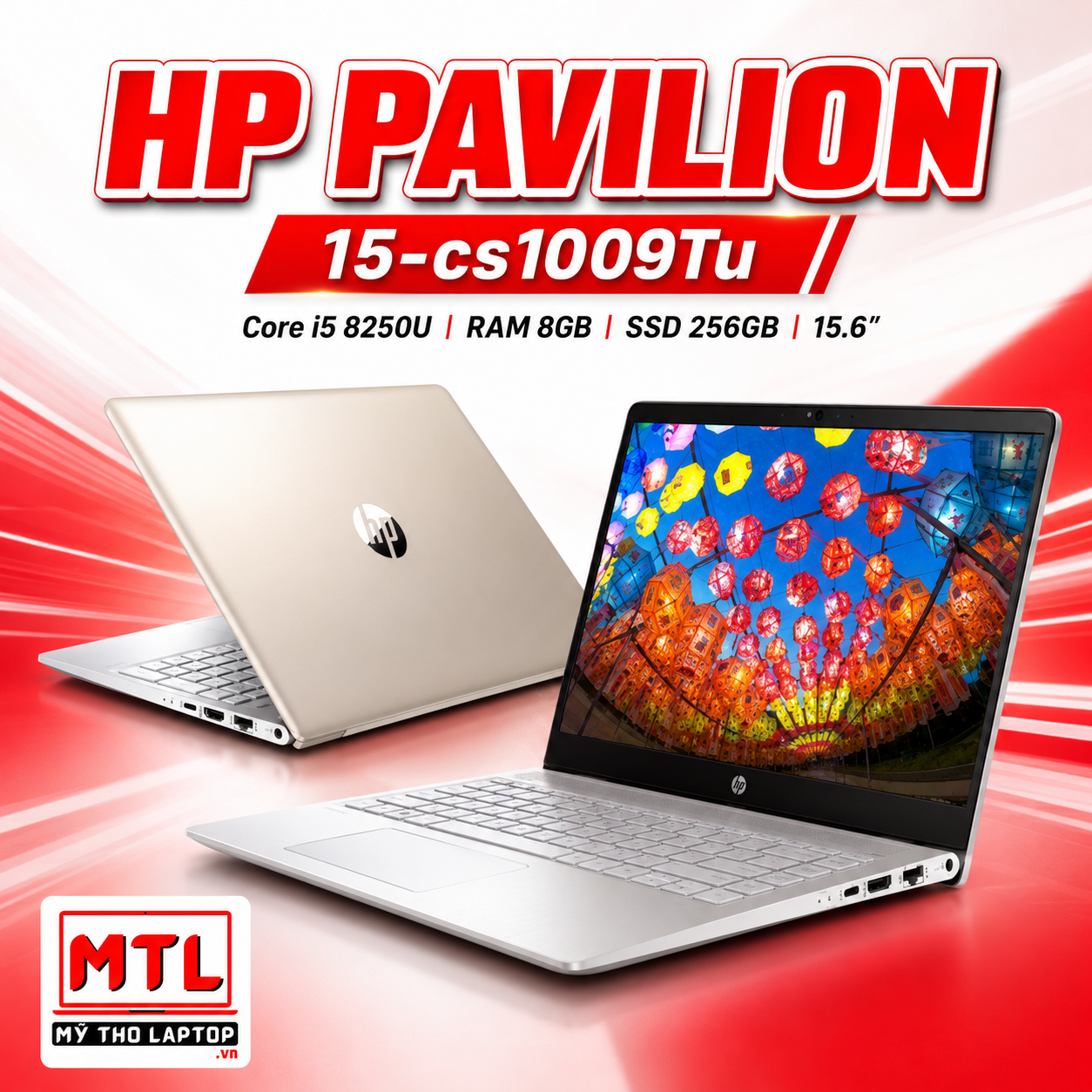 HP Pavilion 15-cs1009Tu | Core i5 8250U | Ram 8GB | SSD 256GB | 15.6 FHD