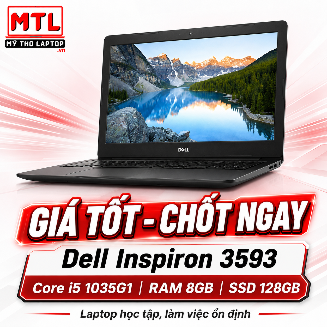 Dell Inspirion 3593 | Core i5 1035G1 | Ram 8GB | SSD 128GB | HDD 500GB | 15.6 FHD