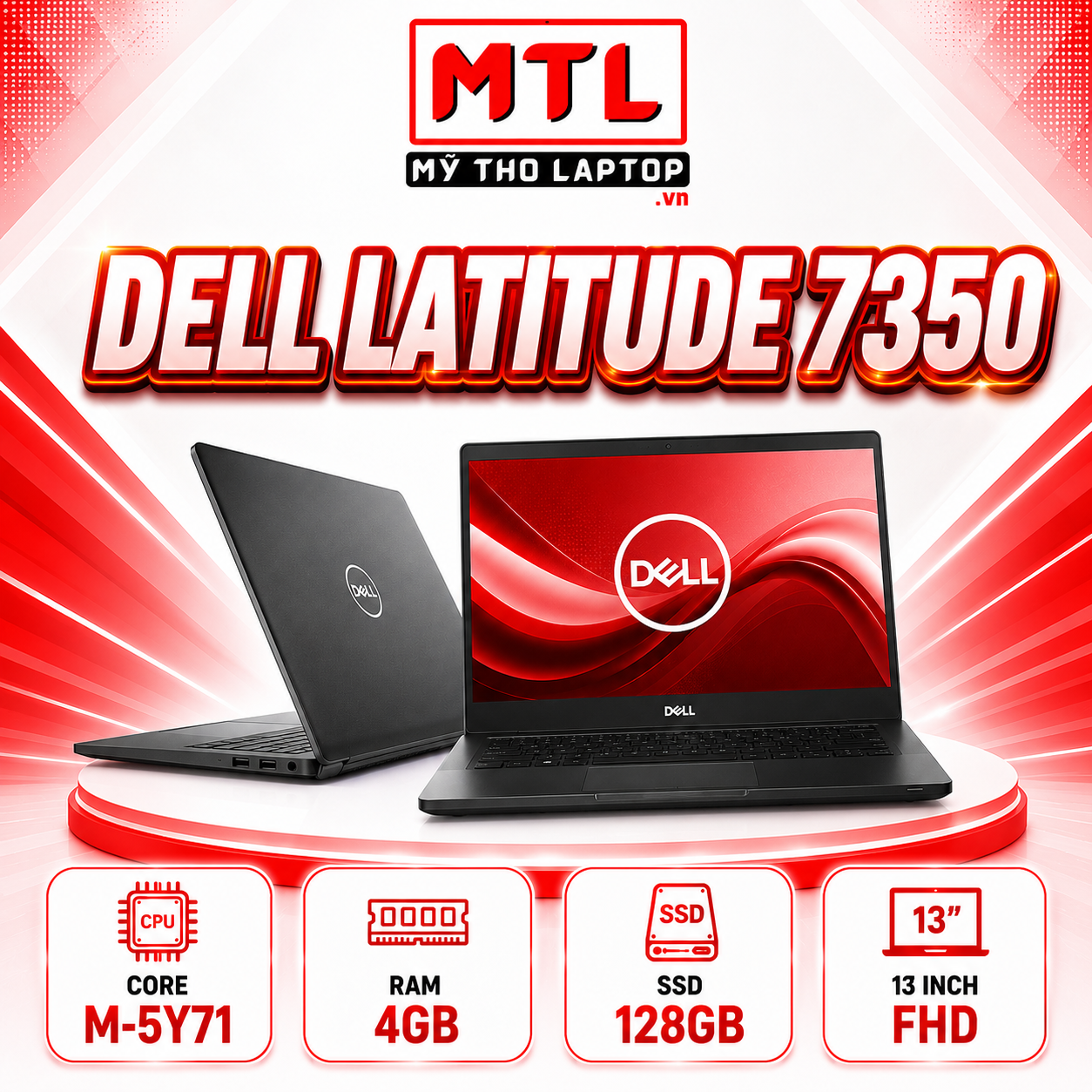 Dell Latitude 7350 | Core M-5Y71 | Ram 4GB | SSD 128GB | 13 inch FHD