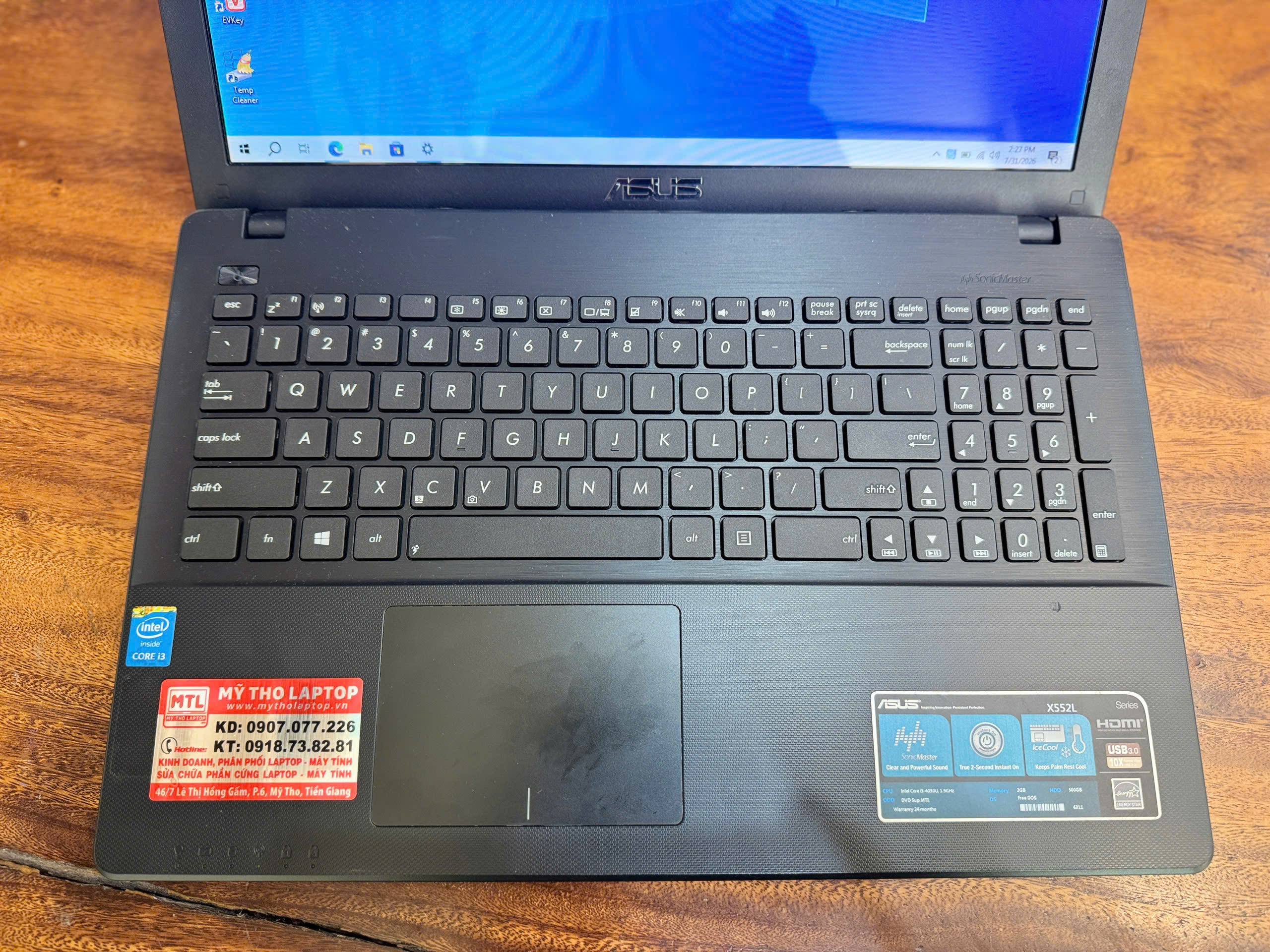 Asus X550LA Core i3 4030U | Ram 10GB | SSD 120GB | 15.6 inch HD - Ảnh 6