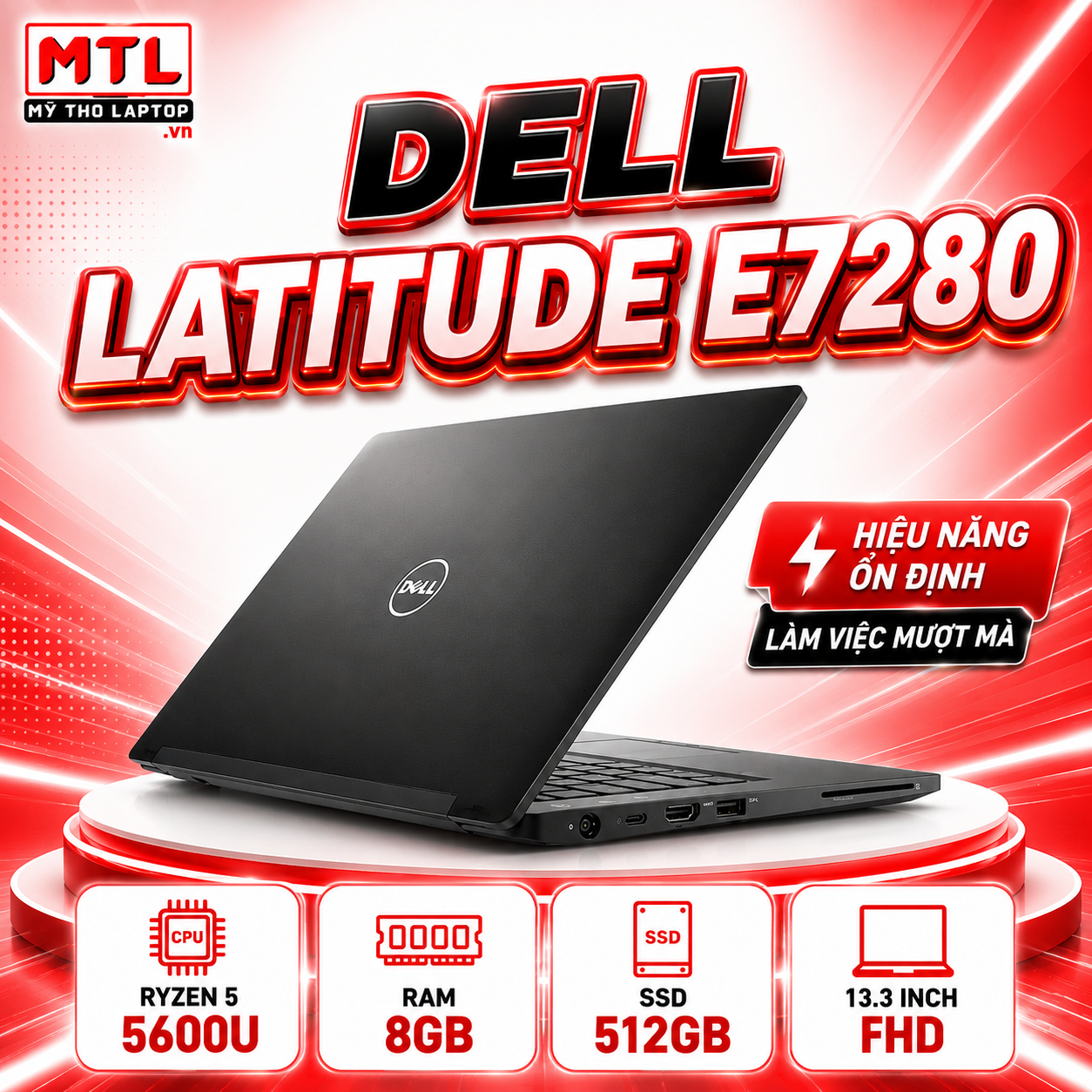 Dell Latitude E7280 | Core i5 6200U | Ram 8GB | SSD 256GB | 14 inch HD
