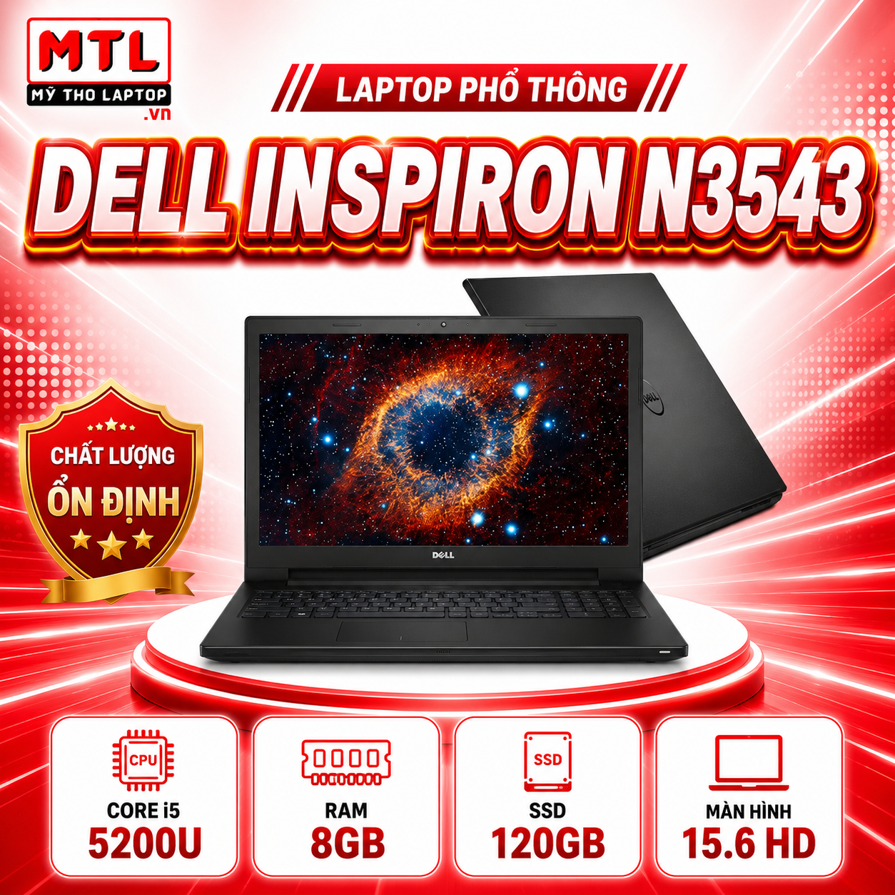 Dell Inspiron N3543 | Core i5 5200U | Ram 8GB | SSD 120GB |15.6 HD