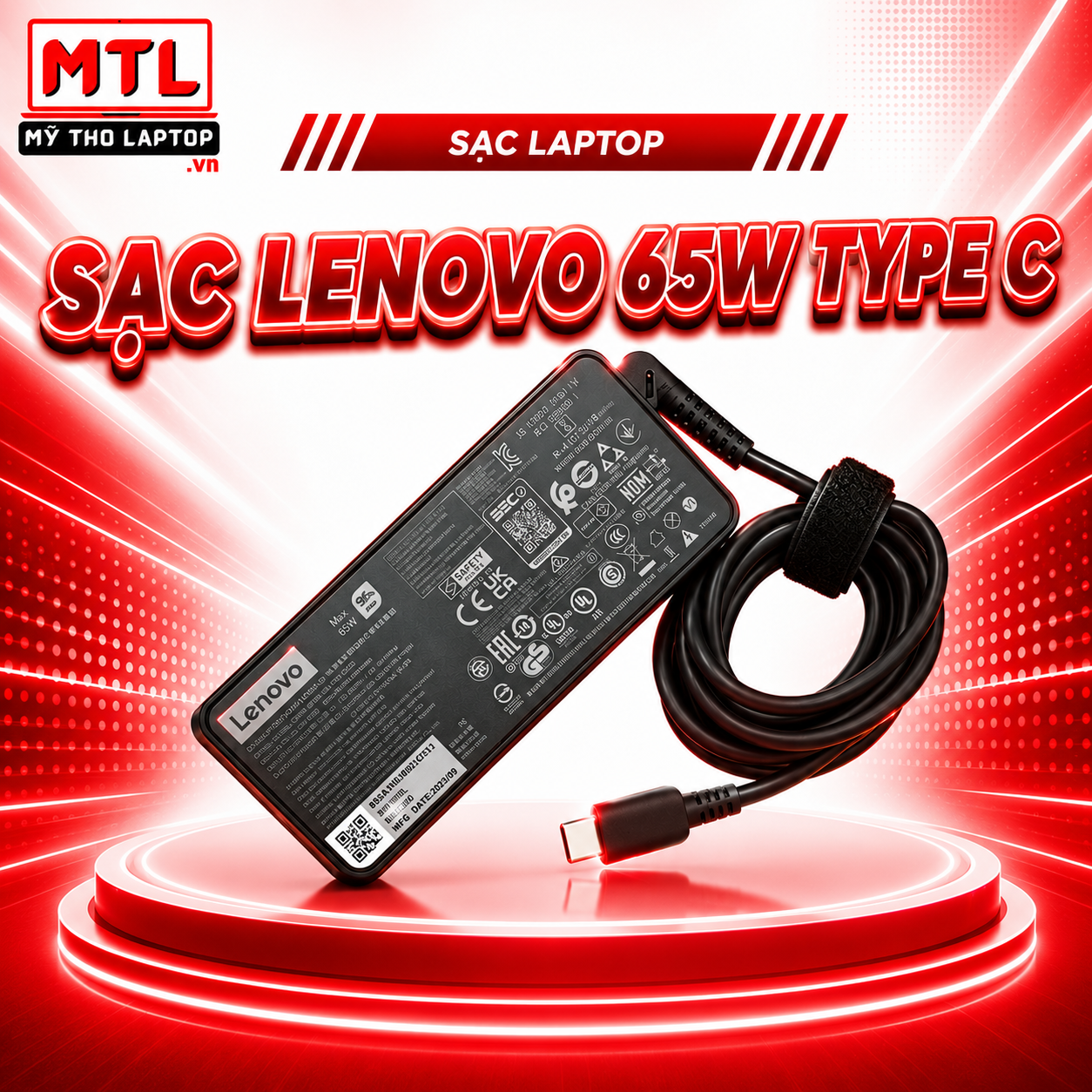 Sạc Lenovo 65W 3.25A 20V Type C