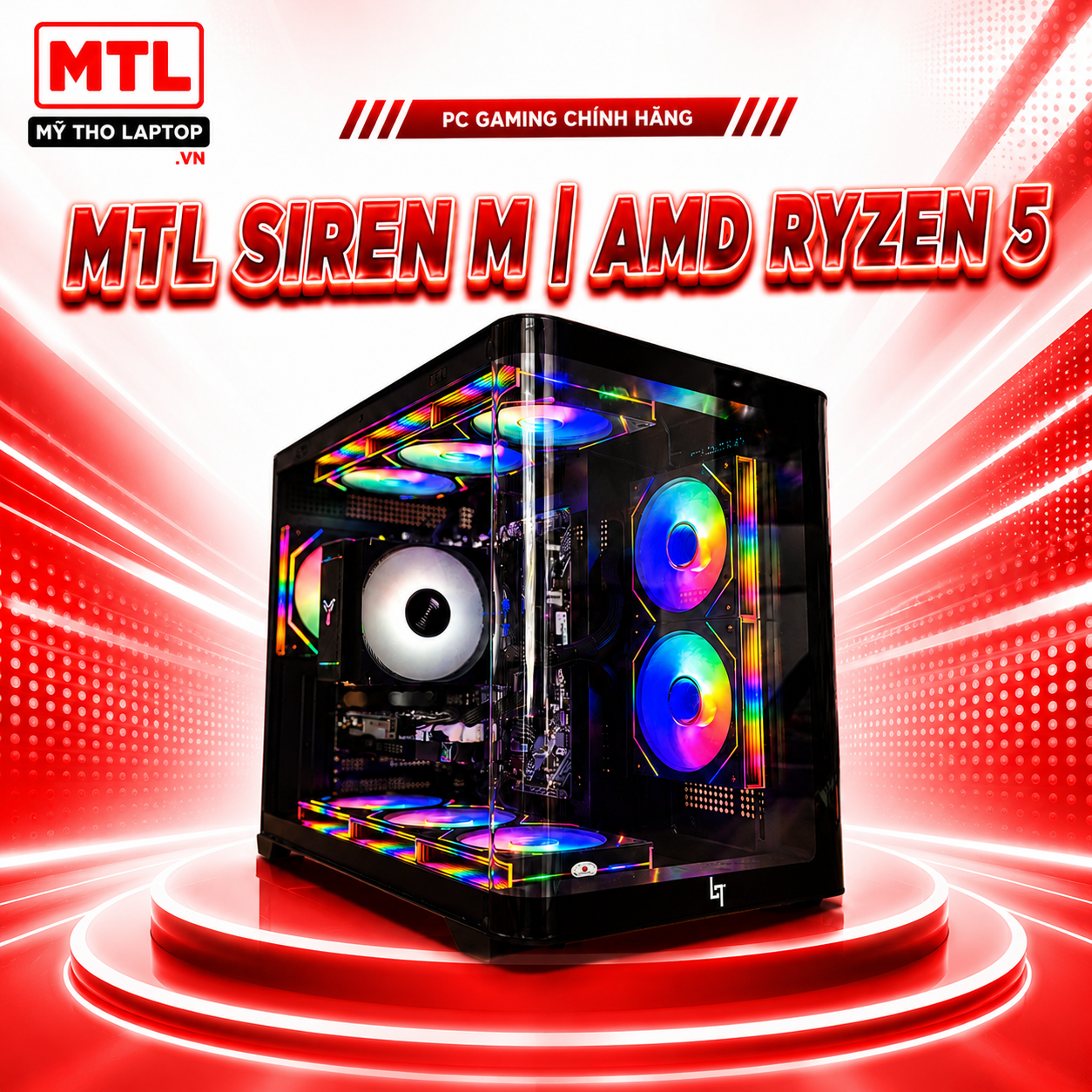MTL Siren M | AMD RYZEN 5 3500X | Ram 16GB | SSD 256GB | GTX 1650 SUPER 4GB