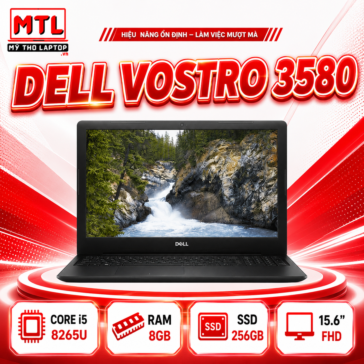 Dell Vostro 3580 | Core i5 8265U | Ram 8GB | SSD 256 GB | 15.6 inch FHD