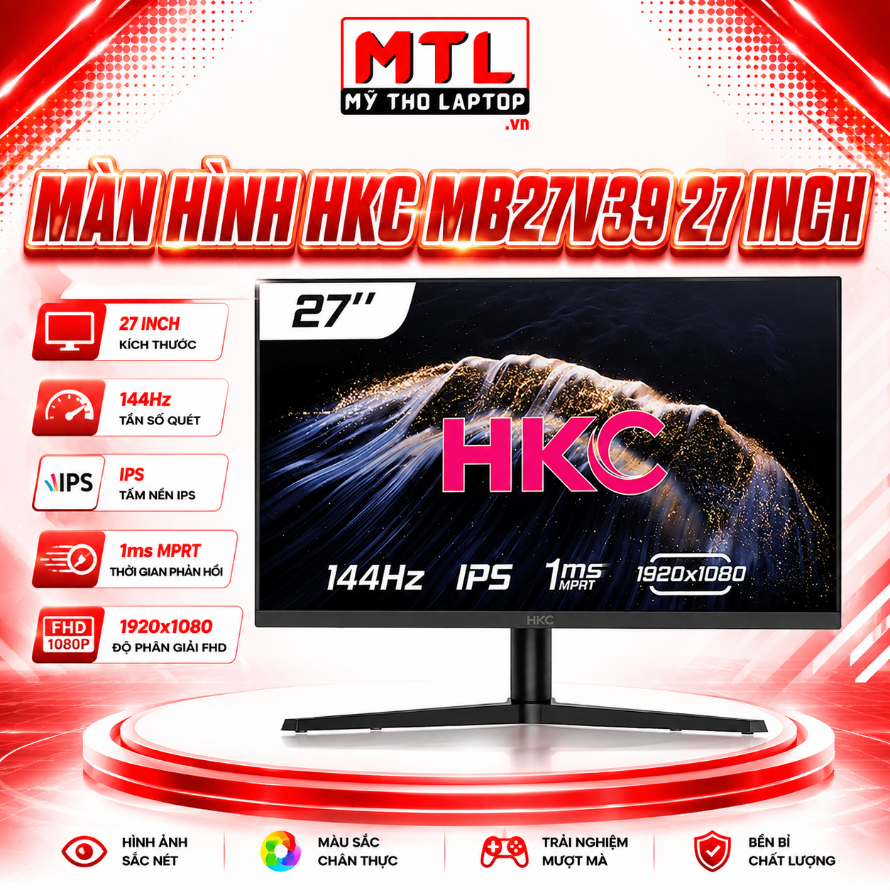 Màn hình HKC MB27V39 27 inch (Full HD/ IPS/ 144Hz/ 1 ms)