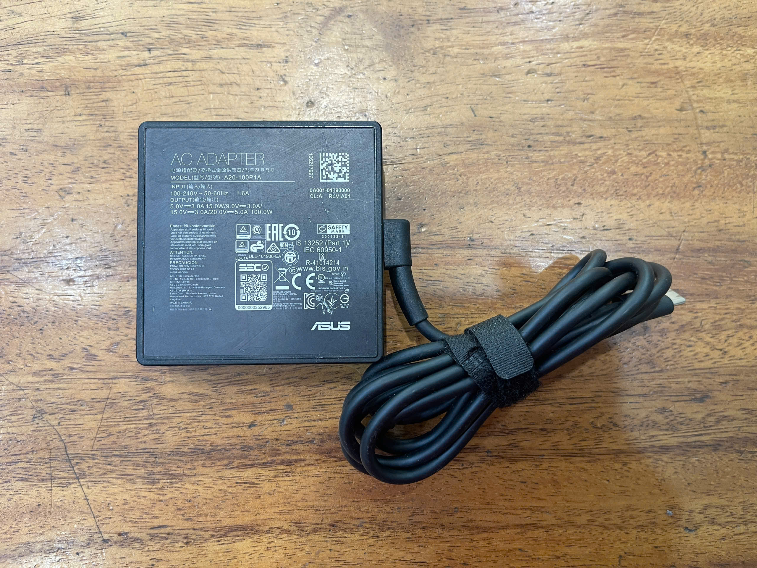 Sạc Asus Type C 20V 5A 100W