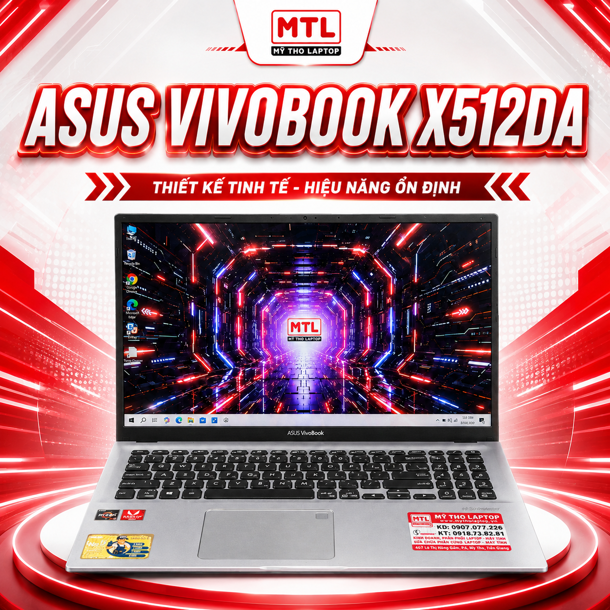 Asus Vivobook X512DA | AMD Ryzen 5 3500U | Ram 8GB | SSD 128GB | 15.6 FHD