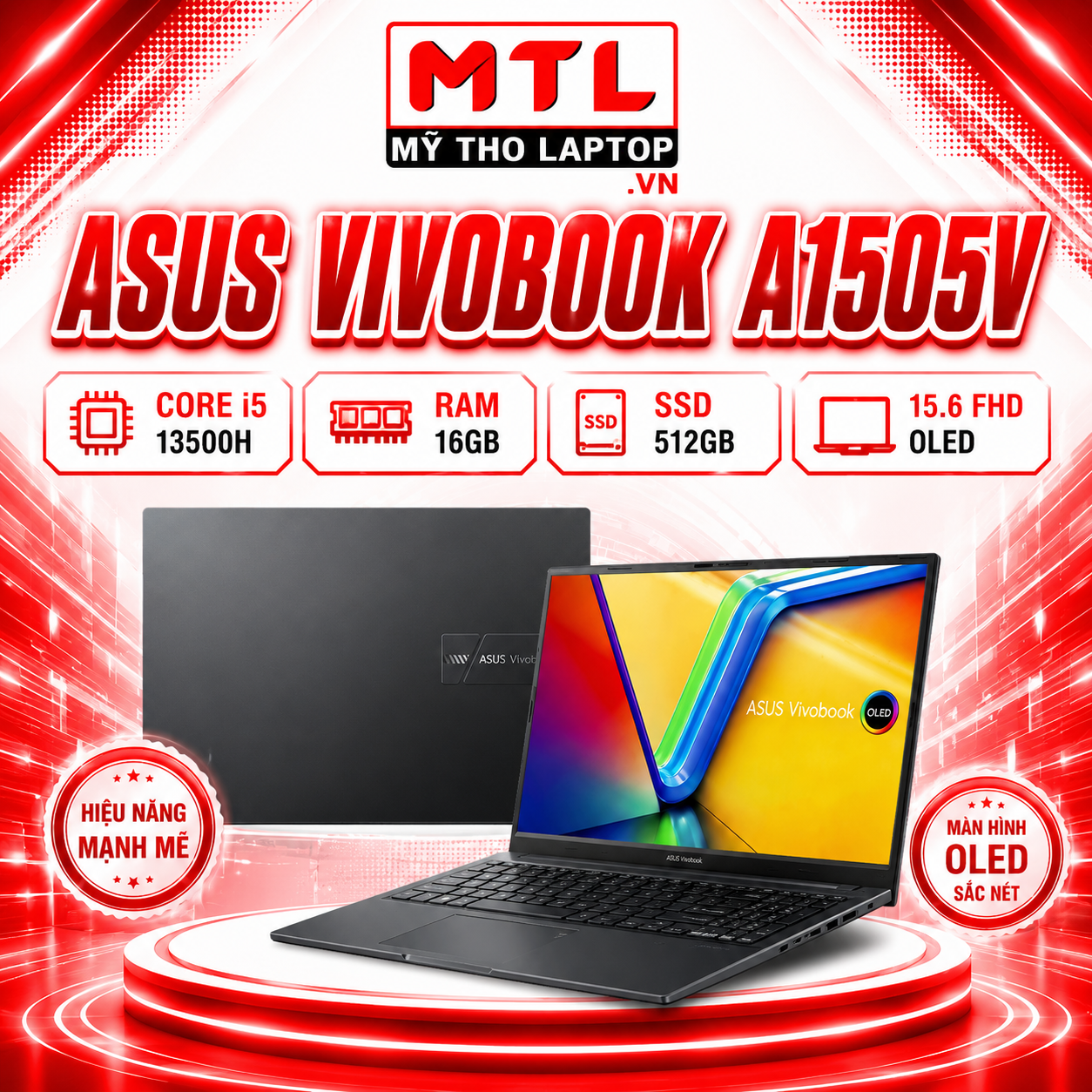 Asus Vivobook A1505V | Core i5 13500H | Ram 16GB | SSD 512GB | 15.6 FHD OLED