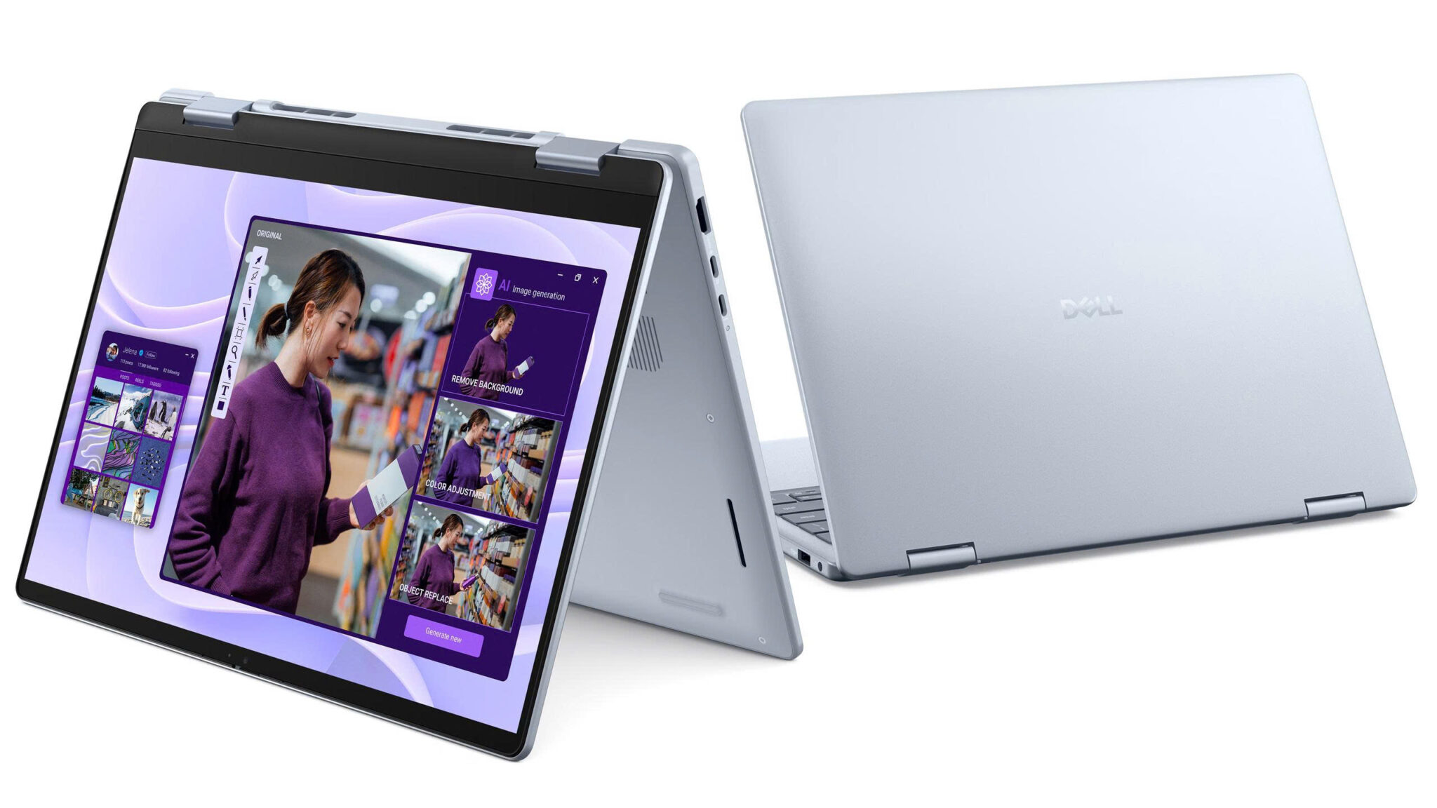 Dell 14 Plus 2 in 1 DB04250 | Core Ultra 7 256V | Ram 16GB | SSD 1TB | 14" FHD+ Touch | Ice Blue - Ảnh 5