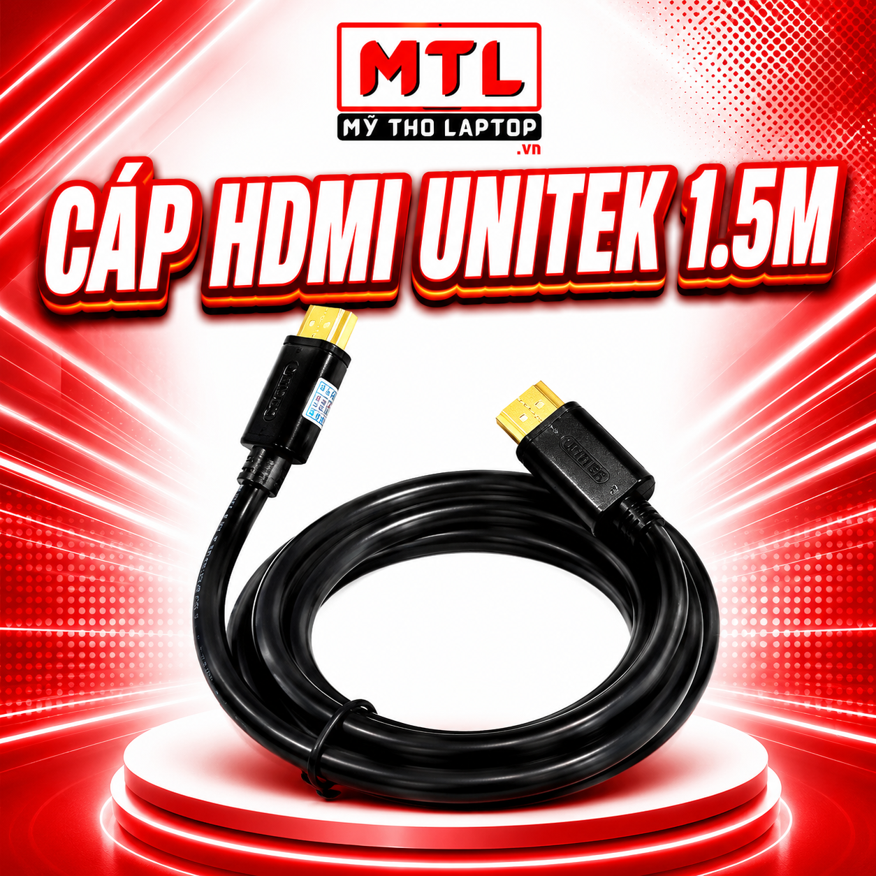 Cáp HDMI Unitek 1.5m 4K 60Hz 18Gbps