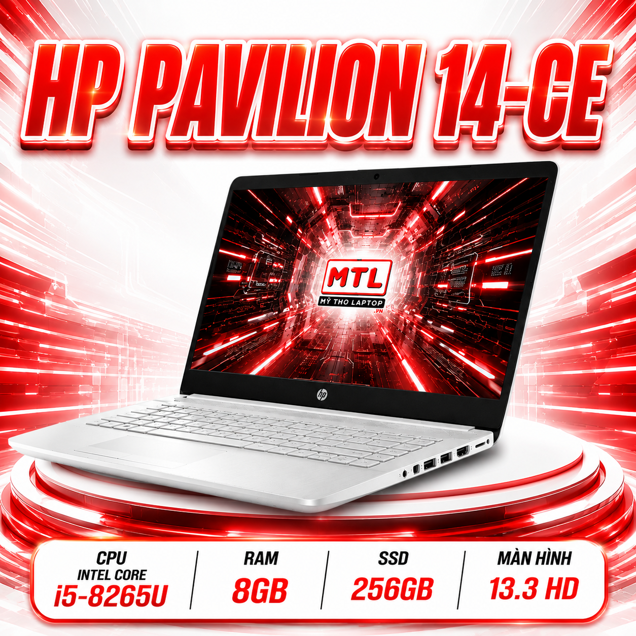 HP Pavilion 14-ce2040TU | Core i5 8265U | Ram 8GB | SSD 256 GB | 14 FHD