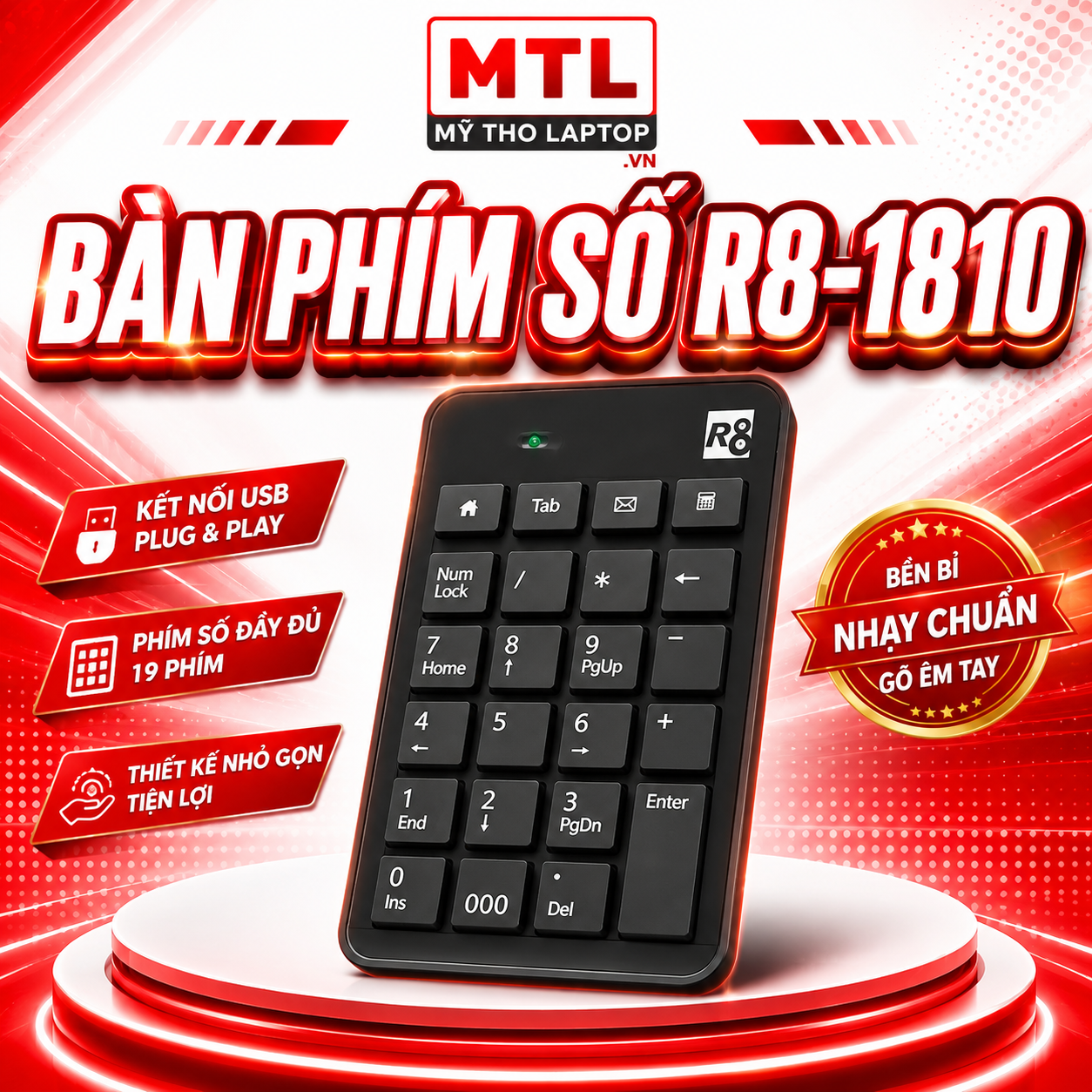 Bàn phím số R8-1810