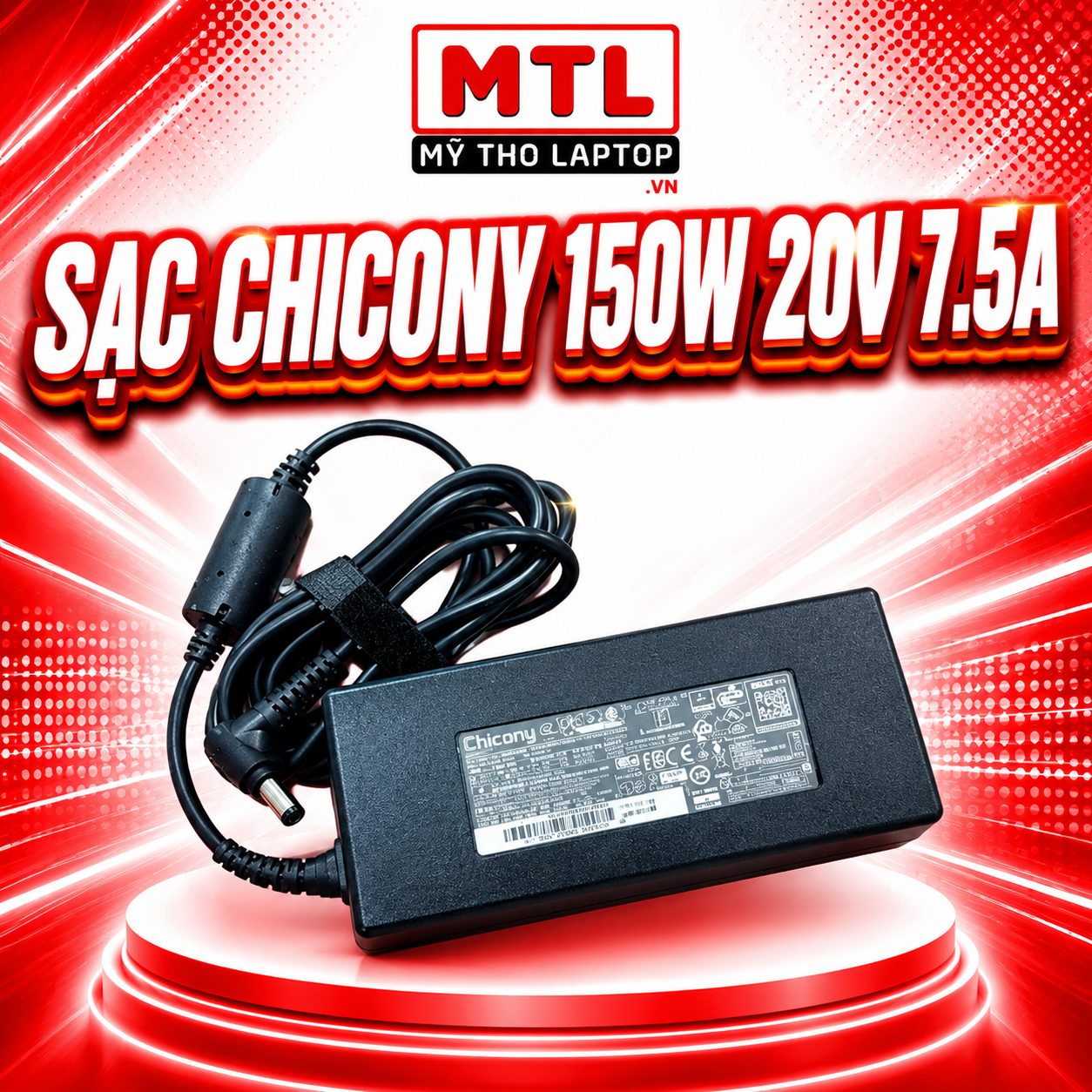 Sạc Chicony 150W 20V 7.5A dành cho ASUS - MSI