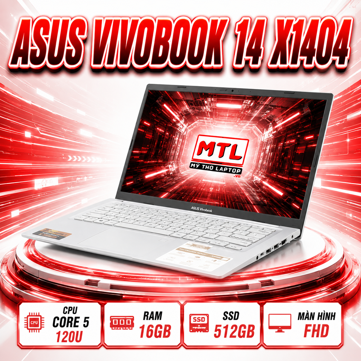 [Like New Fullbox] Asus Vivobook 14 X1404VA - EB155WS | Core 5 120U | Ram 16GB | SSD 512GB | Full HD