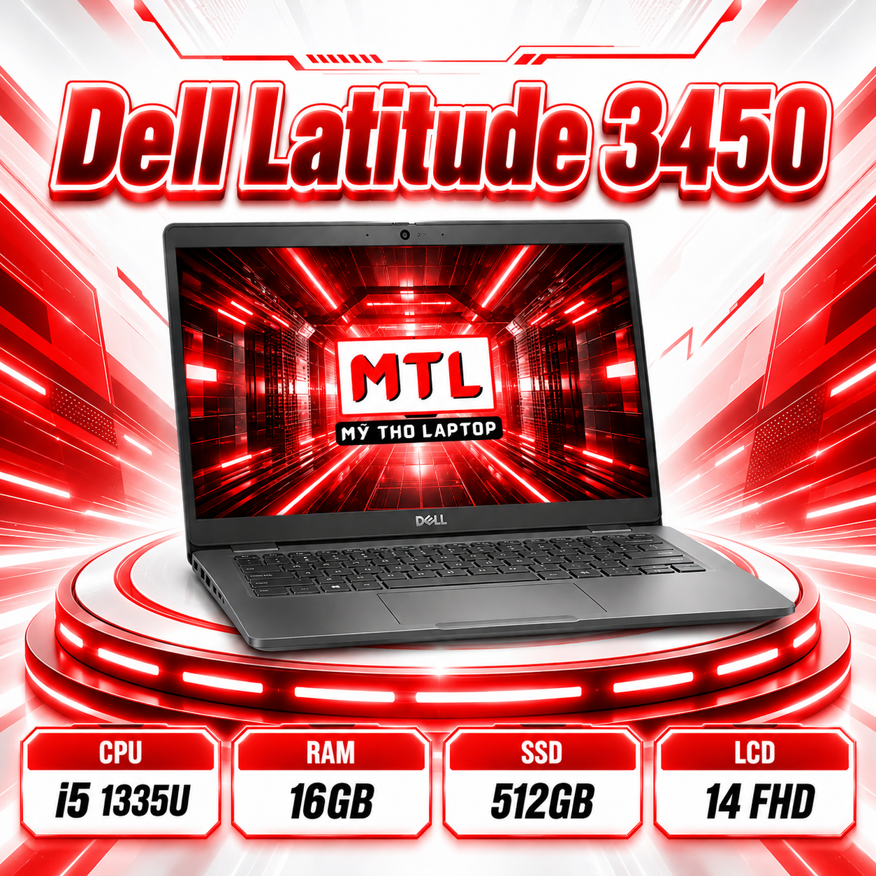 Dell Latitude 3450 | Core i5 1335U | Ram 16GB | SSD 512GB | 14 FHD