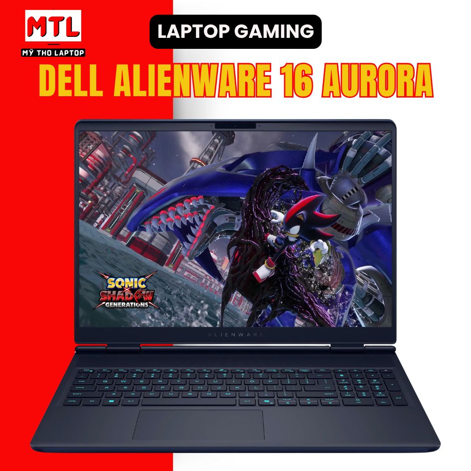 Dell Gaming Alienware 16 Aurora AC16250 | Core 7 240H | Ram 16GB | SSD 512GB | RTX 4050 6GB | 16 inch 2K 120Hz 300Nits 100% SRGB