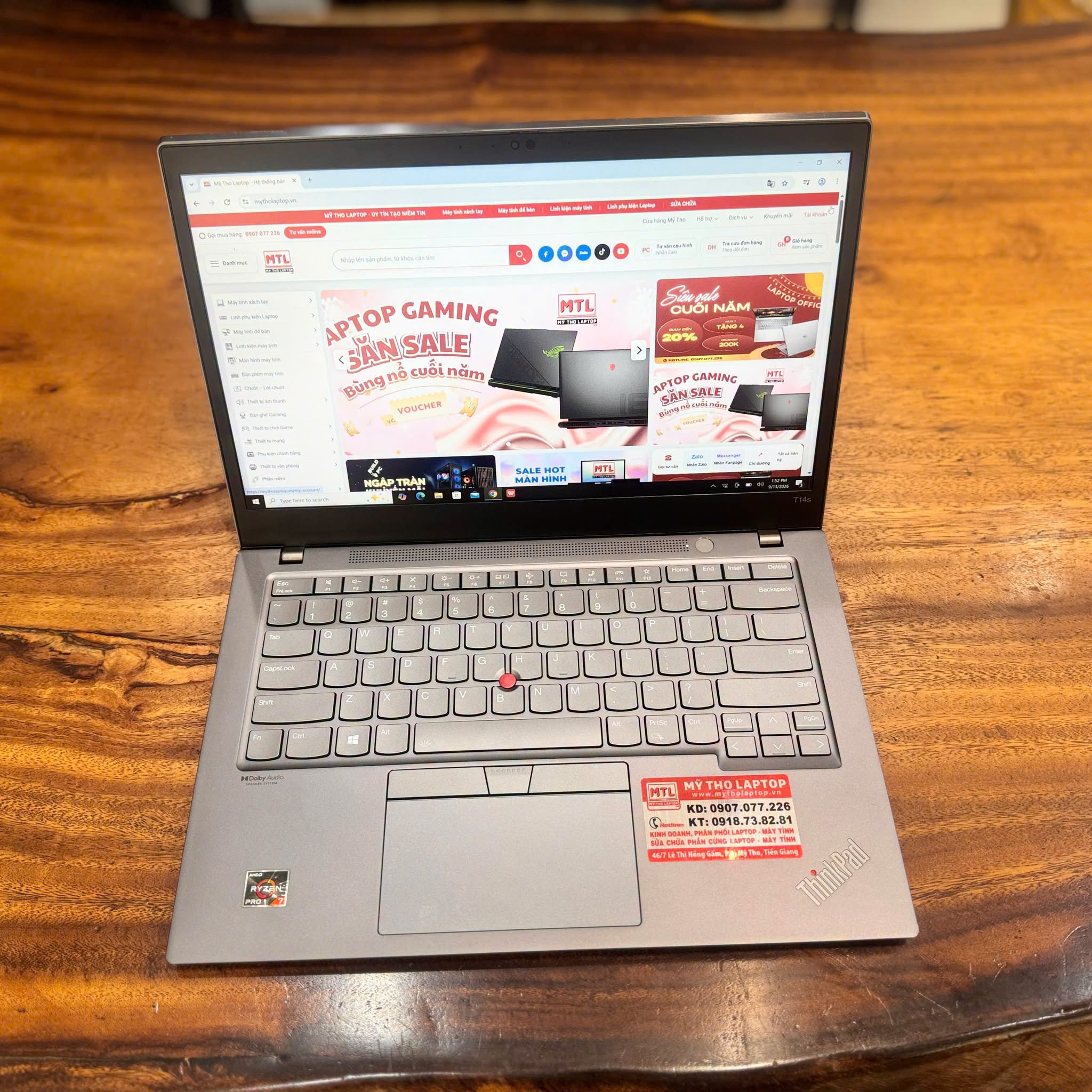 Lenovo Thinkpad T14s Gen 2 | AMD Ryzen 7 Pro 5850U | Ram 16GB | SSD 256GB | 14 inch FHD Touch - Ảnh 10