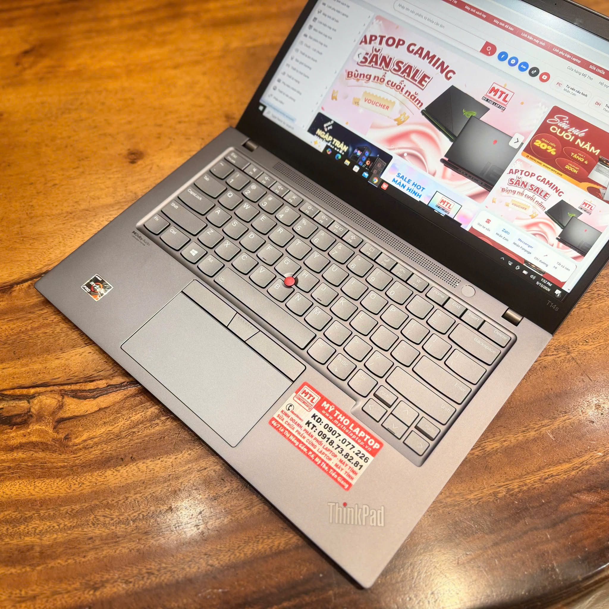 Lenovo Thinkpad T14s Gen 2 | AMD Ryzen 7 Pro 5850U | Ram 16GB | SSD 256GB | 14 inch FHD Touch - Ảnh 8
