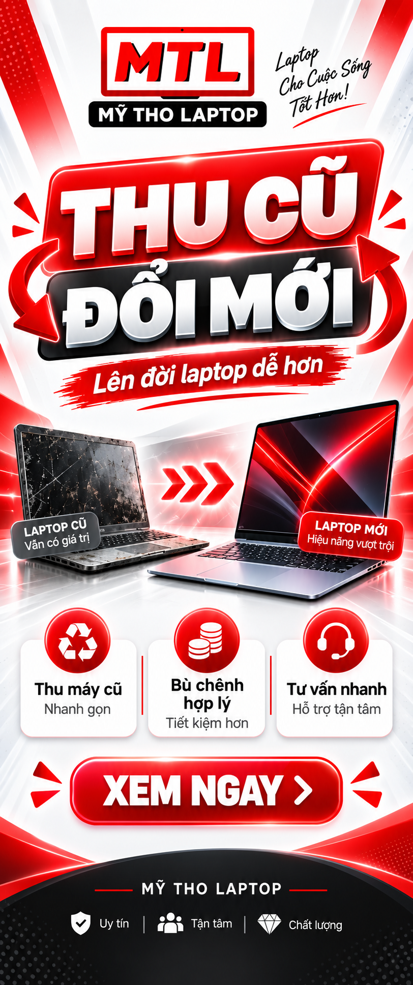 Chương trình thu cũ đổi mới laptop tại Mỹ Tho Laptop