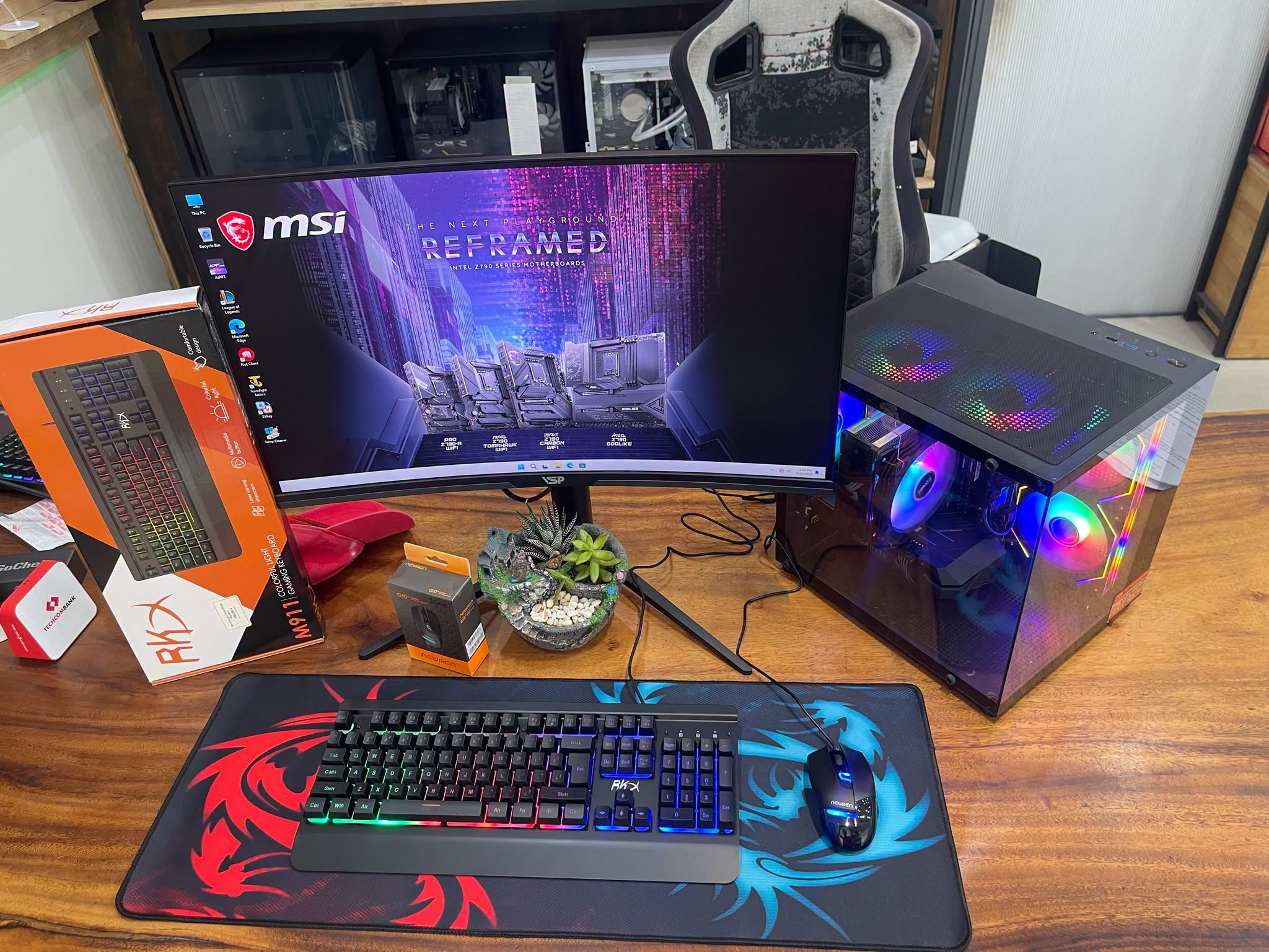 Trọn bộ PC Core i3 10150F | Ram 16GB | SSD 256GB | VGA GTX 1660 6GB + LCD VSP 27 inch cong 180Hz + Phím chuột - Ảnh 4