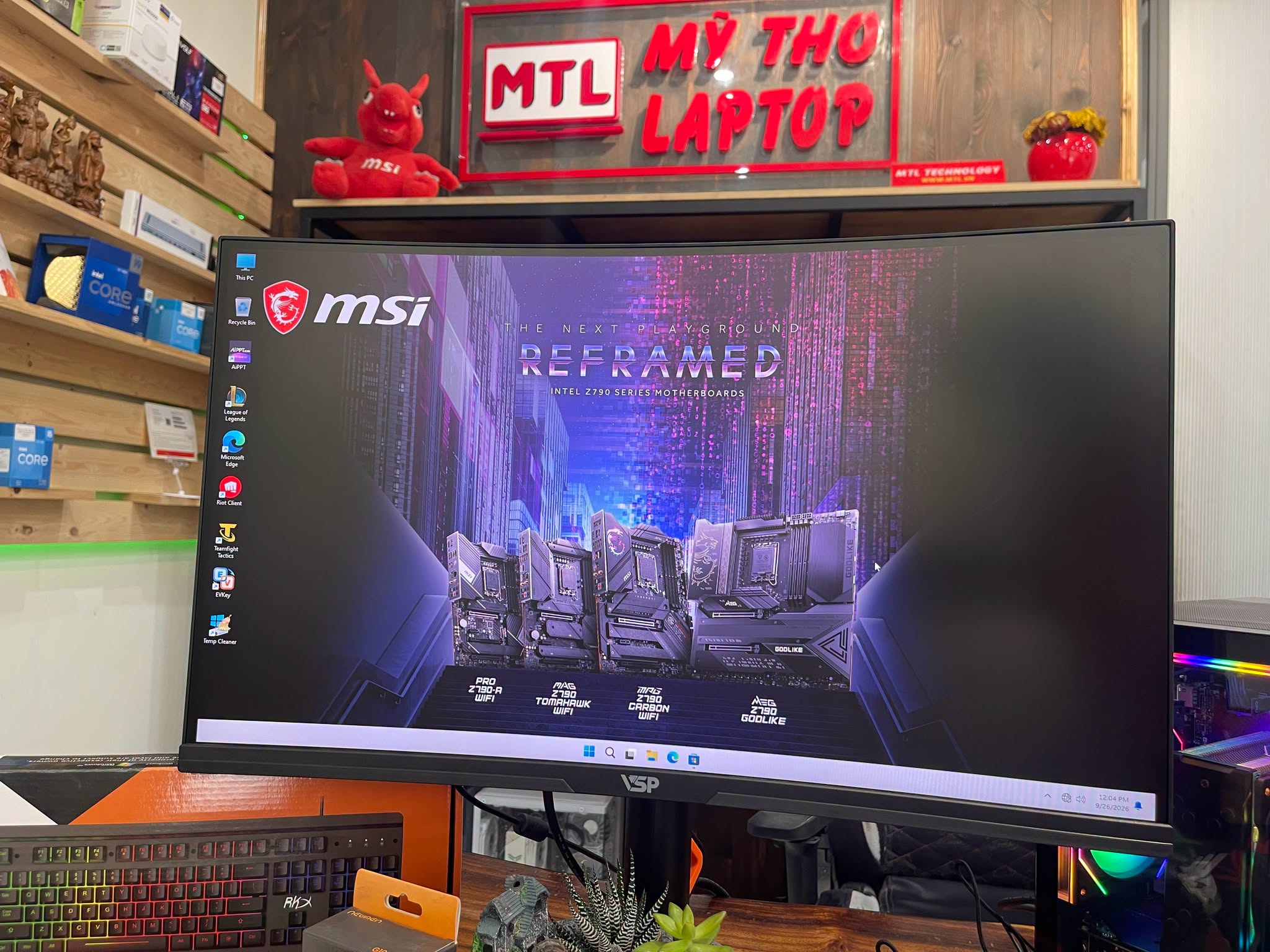 Trọn bộ PC Core i3 10150F | Ram 16GB | SSD 256GB | VGA GTX 1660 6GB + LCD VSP 27 inch cong 180Hz + Phím chuột - Ảnh 5